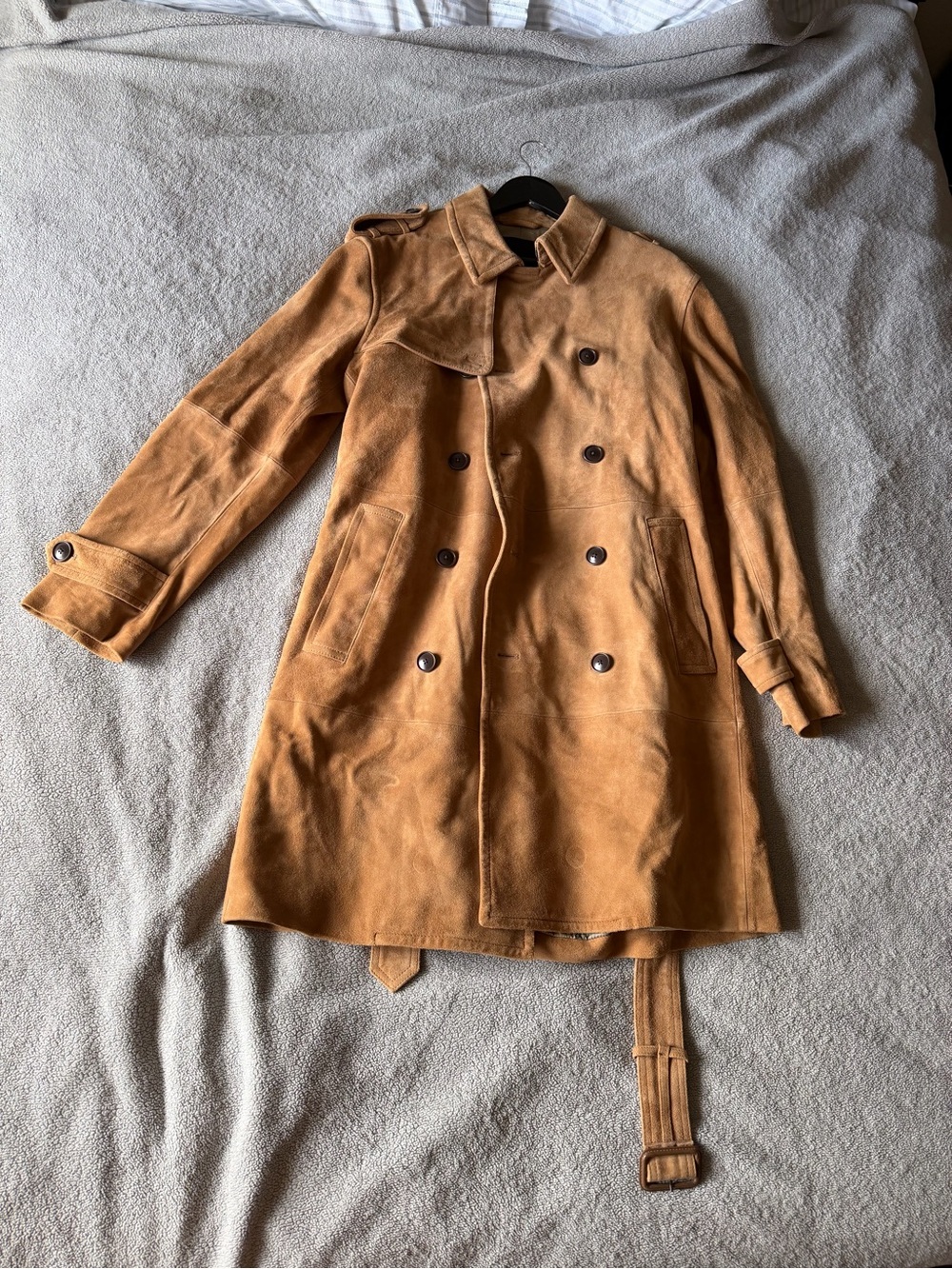 Banana Republic - Heritage Suede Trench Coat - Tan - Never Worn